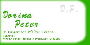 dorina peter business card